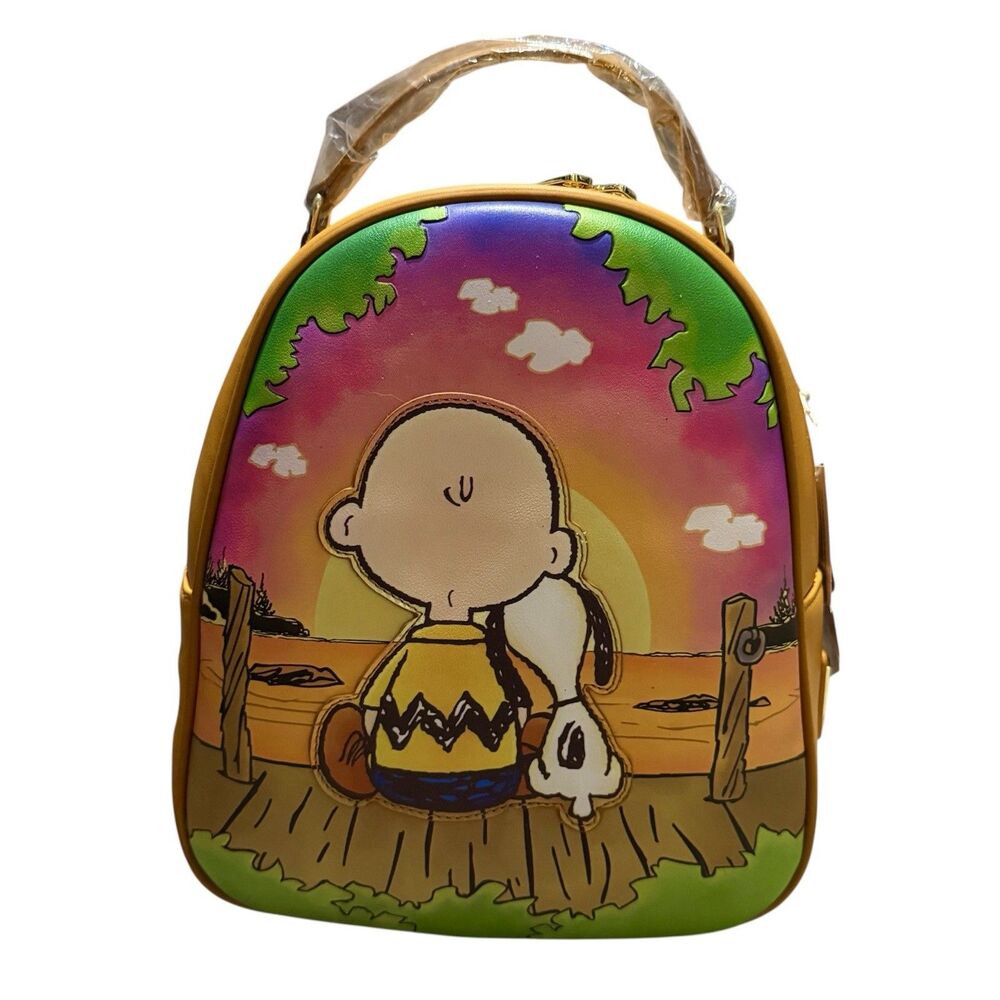 Loungefly Peanuts Charlie Brown & Snoopy Sunset Mini Backpack – Limited Edition